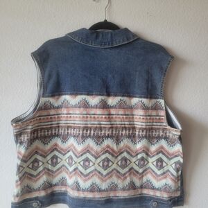 Cato Blue and Multicolor Jean Jacket